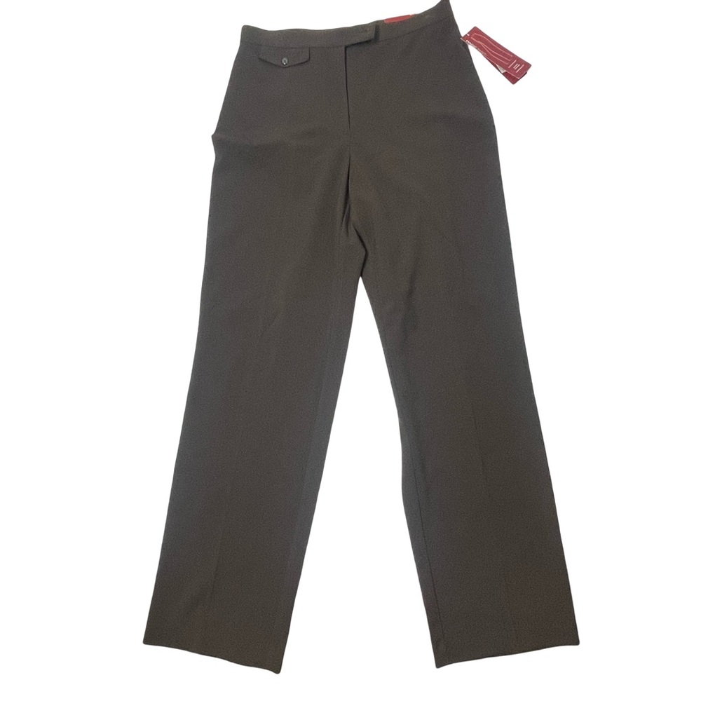M Collection Brown Pants Women's Magic Pant Comfortable Fit Slimming Size 8
